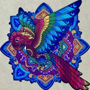 ZenChalet Parrot Wooden Puzzle 200 Pieces Mandala Art New